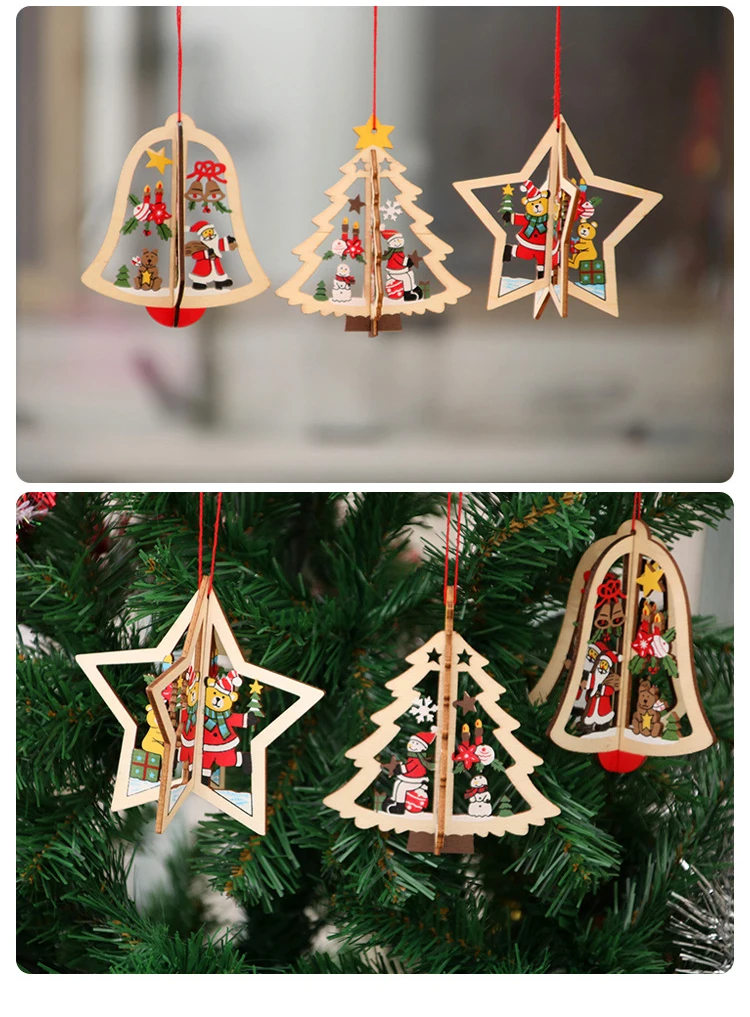 Wholesale Christmas Wooden Tabletop Decoration Christmas Tree