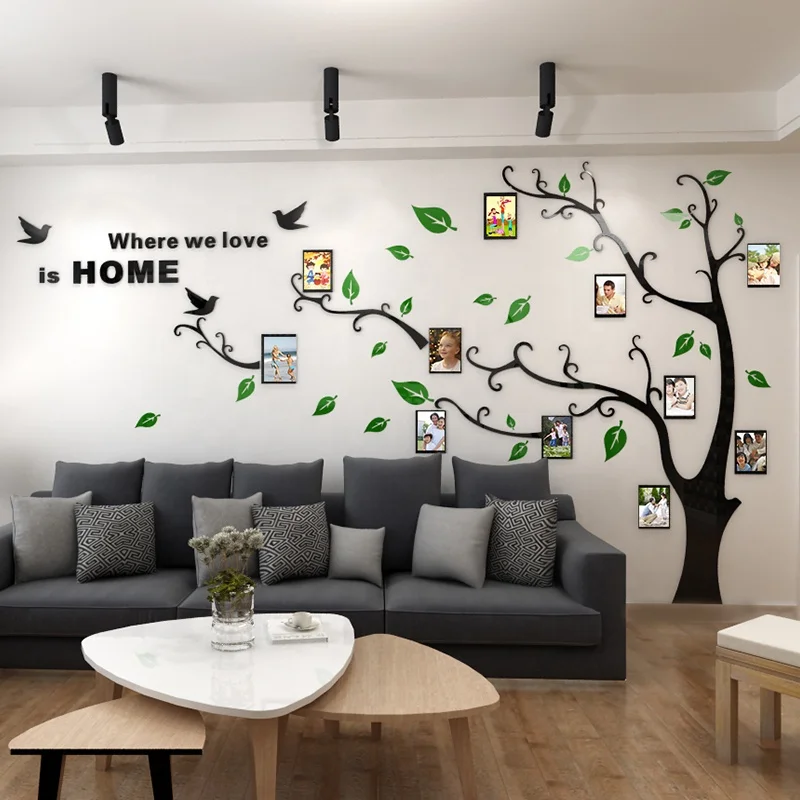 Family Photo Frame Tree Wall Art Decal Wall Sticker Home Decor Living Room Bedroom TV 3D DIY Wall Decor