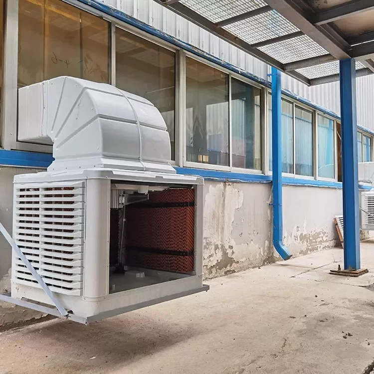 Outdoor Wall Mount Bottom Outlet Industrial Evaporative Coolers Water  Cooling Desert Cooler Air Conditioning System with Duct