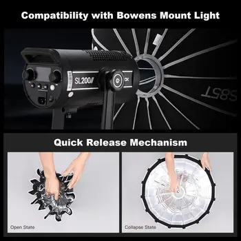Godox S120T 47.3" 120cm Quick Release Umbrella Softbox Bowens Mount Softbox with Diffuser detail image