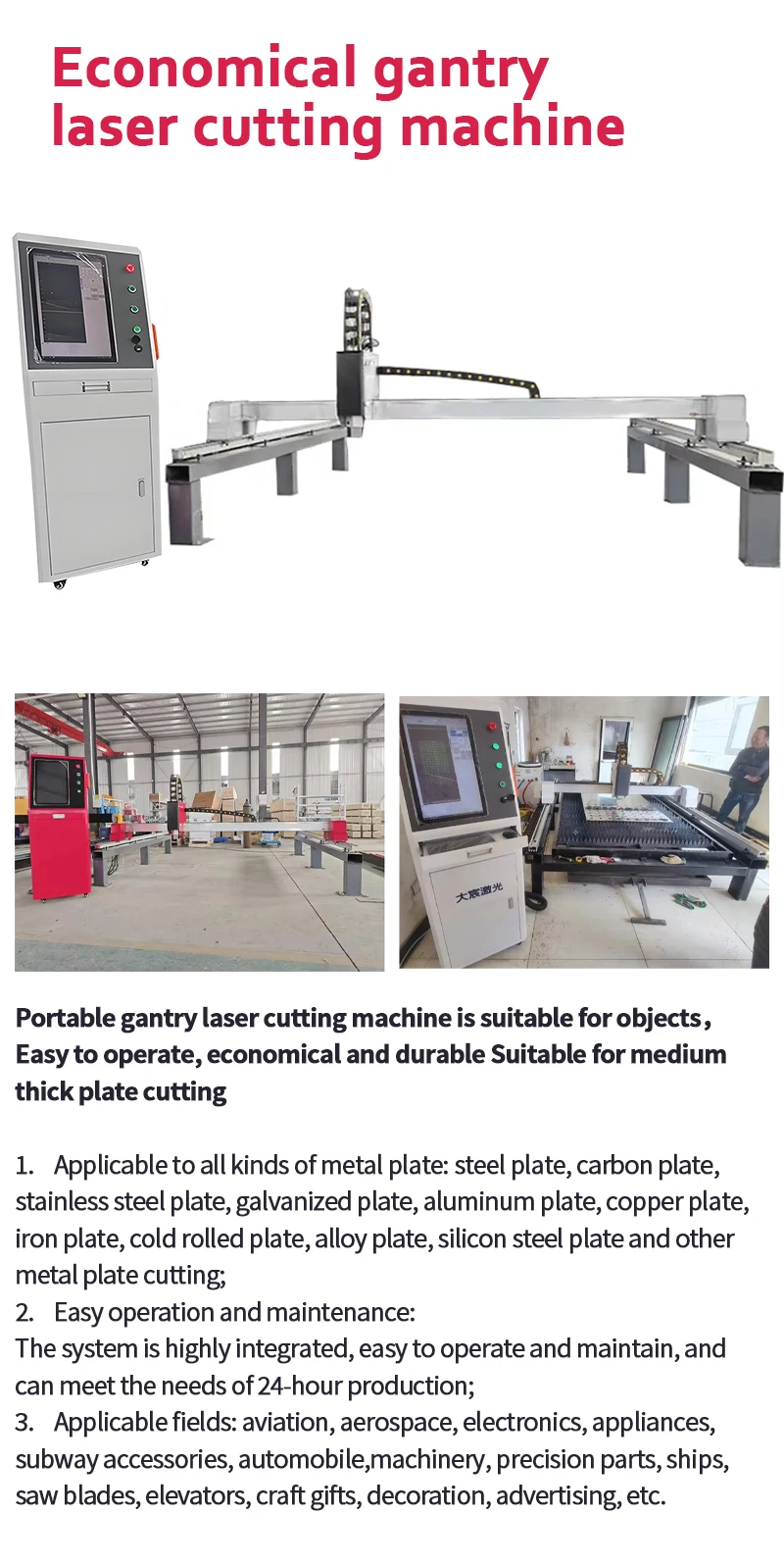 Customizable 1500W Small Fiber Laser Cutting Machine Simple Applicable for Metal Sheet Water Cooling-for Small Businesses