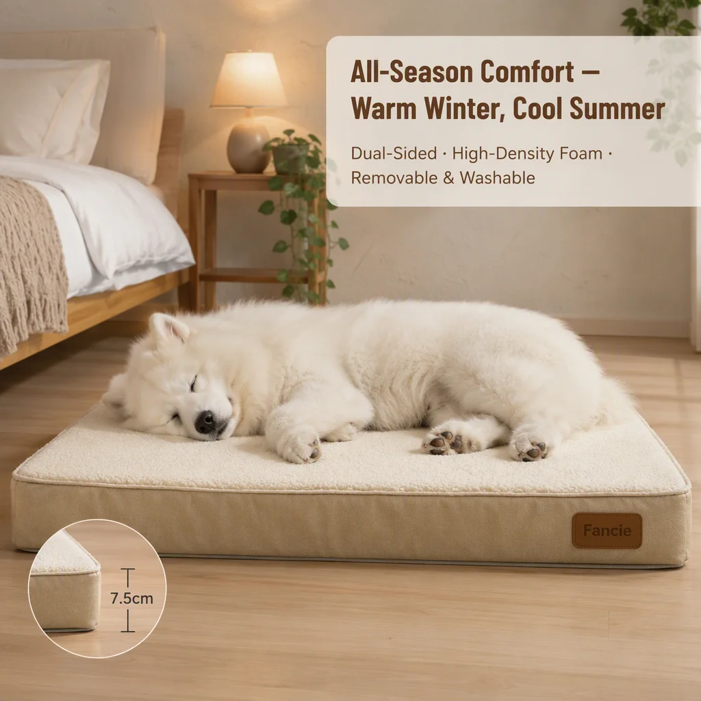 Reversible Dog Bed Mat Sherpa Warm — Product details 2