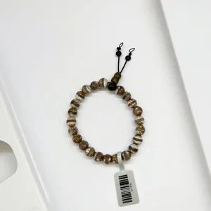 First-Line Pharmacist Agate Ball Beaded Bracelet Minimalist Unisex Natural Fine Gift Accessory