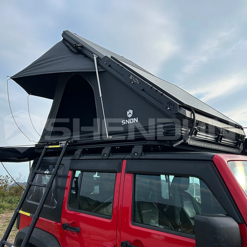 Lightweight Rooftop Tent Black 4 5 Person Hardshell Roof Top Tent Light for Camping Cars Rooftop Tents for Sale