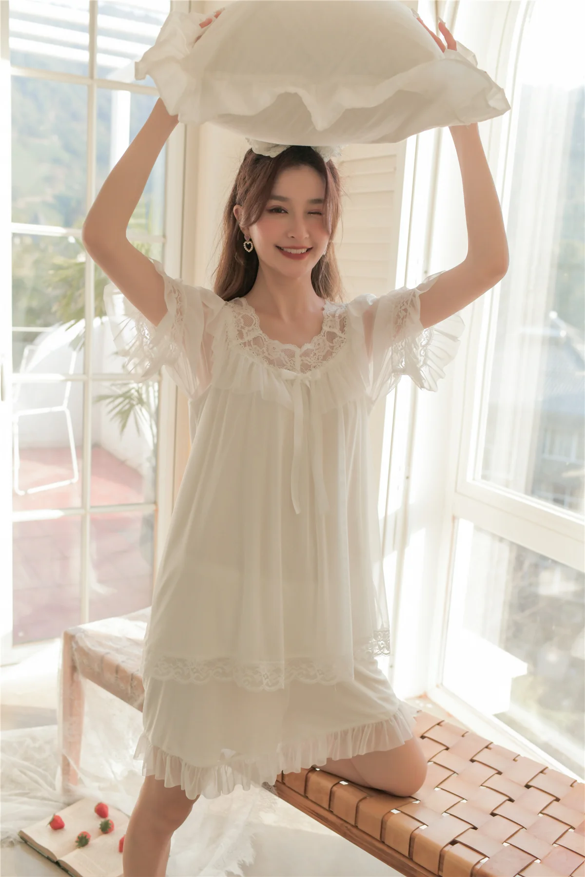 Summer Pajamas Short Set Korean Sleepwear Short Sleeve Modal Soft ...