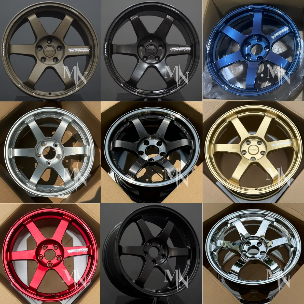 JWL VIA Certified Volk Racing TE37 SL Wheels - Racing Green