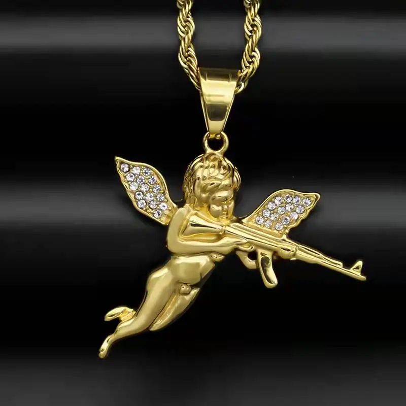 18金(750)彫刻済み　ANGEL PENDANT 18K Angel Pendant – Temple St. Clair