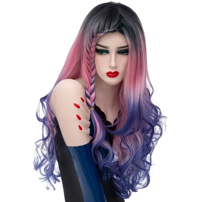 70 cm black wig