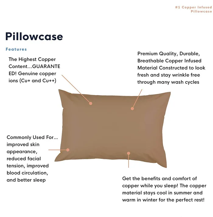 copper infused pillow cases