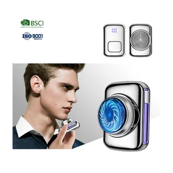 LED Digital Display Pocket Size USB Rechargeable Wet and Dry Waterproof Razor Portable Painless Mini Shaver For Men