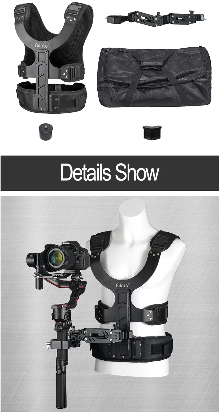 Max Payload 8kg Handsfree Camera Stabilizer Comfort Stabilizing Arm