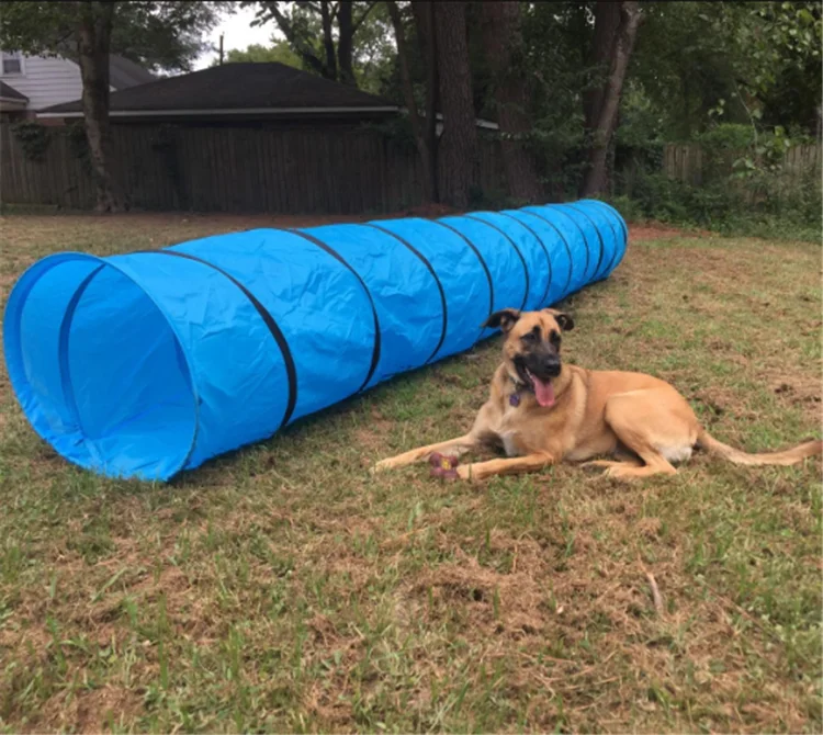 18 Dog Agility Tunnel with Stakes Multiple Colors Available 