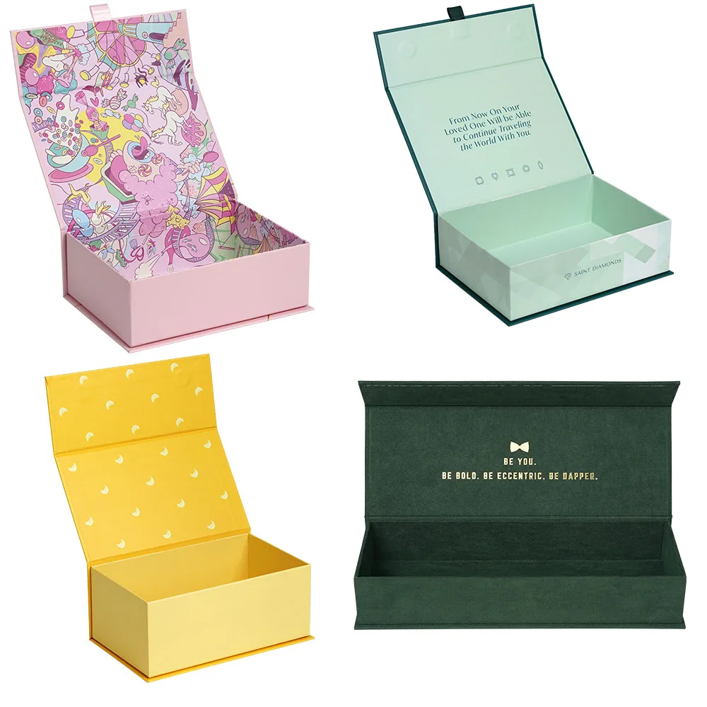 Customized Color Logo Rigid Magnetic Packaging Gift Box with Sponge EVA Plastic Tray