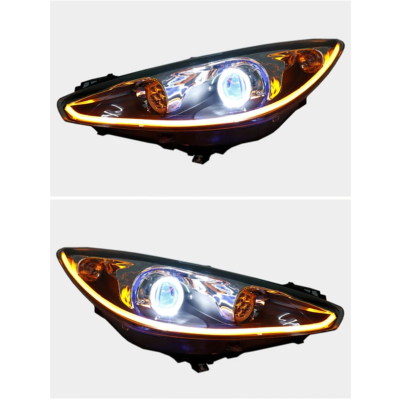 Customized Full LED Headlights for Peugeot 308 2010-2014 Bi-xenon Projector Lens Front Lamps With DRL