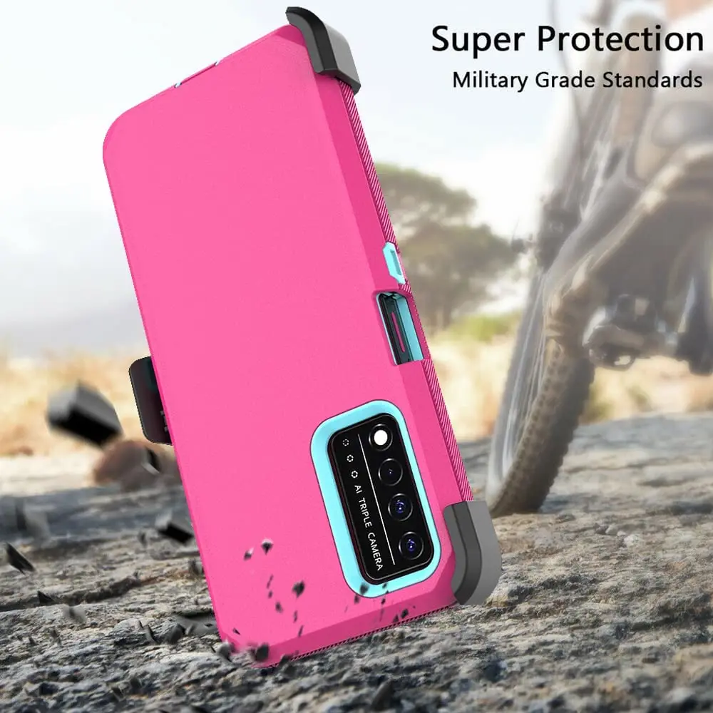 Mobile Phone Cases for T-Mobile REVVL 7 6 Pro 6X 5 5G V+ 4 Case Screen  Protector Belt Clip Rugged Defender Holster Cover