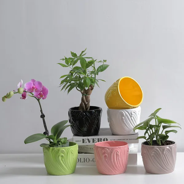 Budgetfriendly Glazed Ceramic Home Decor Planters Color Customized