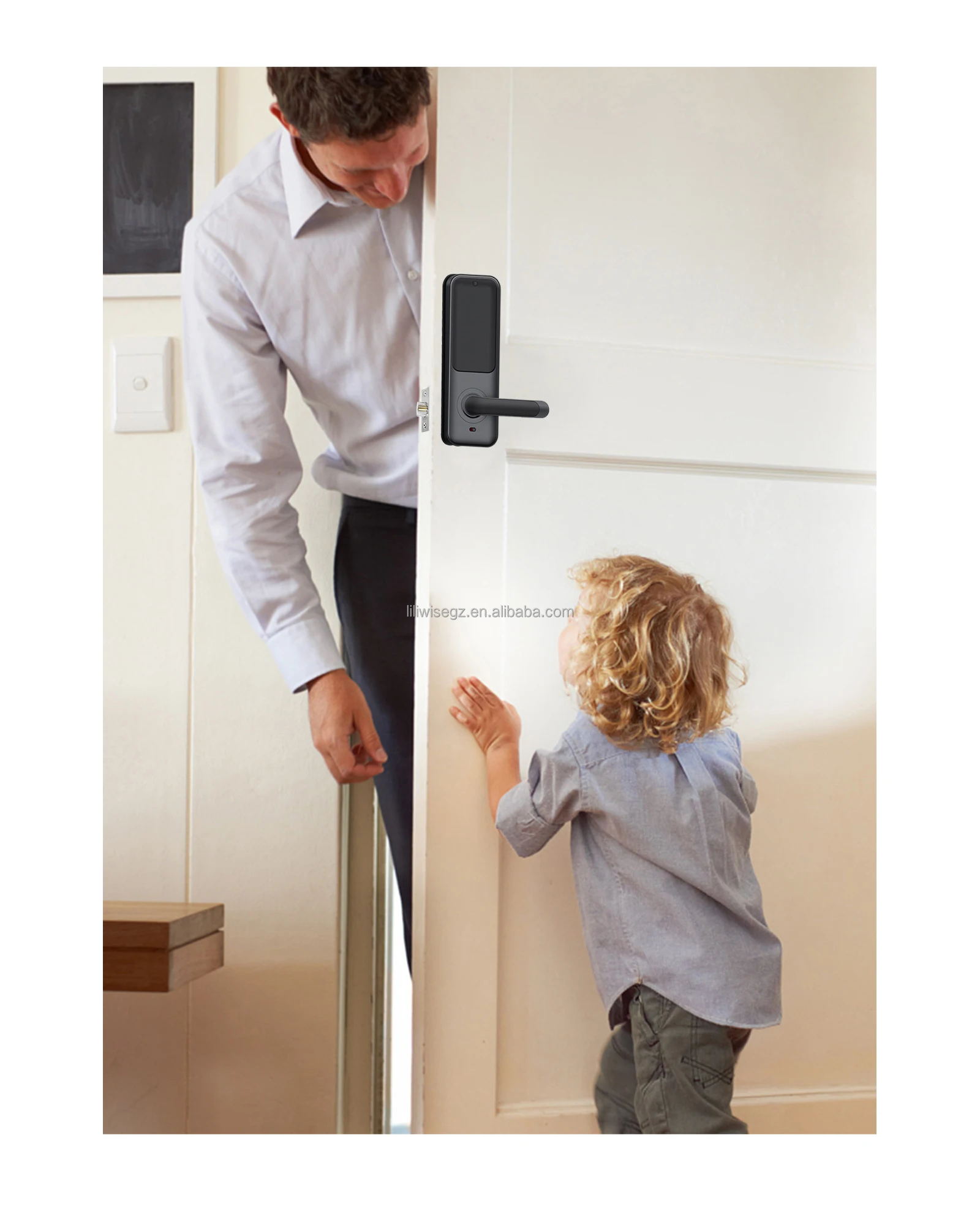 Smart Digital Door Lock with Biometric Fingerprint 35-75mm Door Thickness Multiple Unlock Methods and Cloud Storage 4