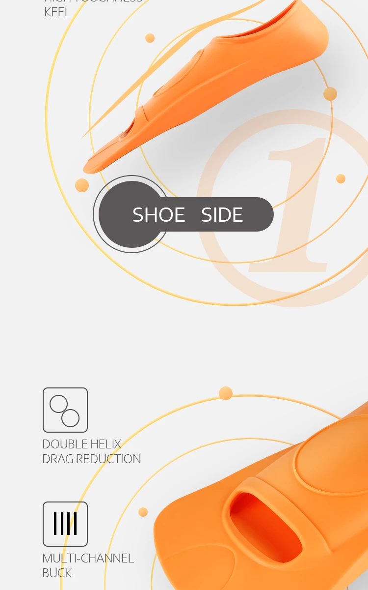 Hot Sales Underwater Swimming Silicone Fins Comfortable Skindiving