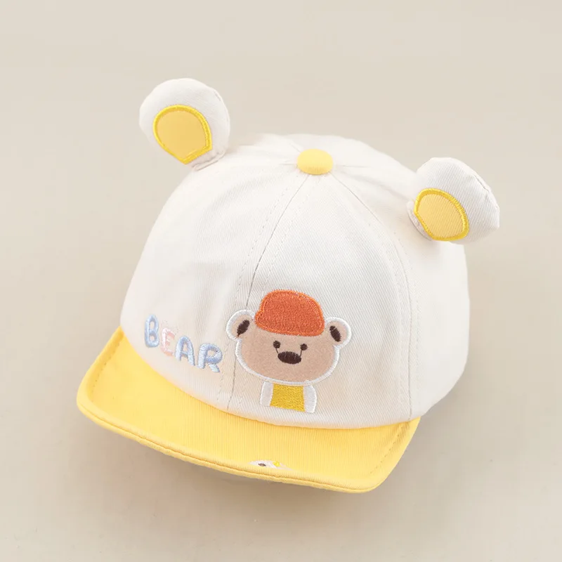 Ketyyh-chn99 Beach Baby Sun Hat Boys Adjustable Baseball Cap Fitted  Baseball Hat for Kids Yellow,M