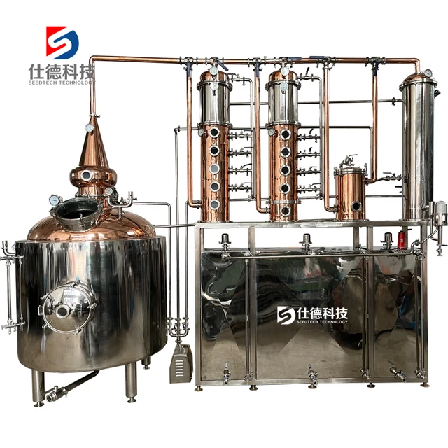 500L/1000L\2000L Commercial alcohol distiller/Small distillation Copper Still