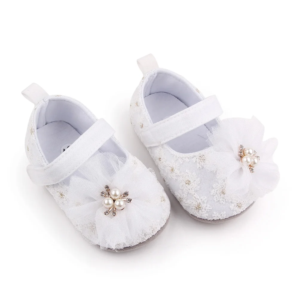 2025 Beautiful Flower Girls Princess ShoesTPR Sole Non-slip Baby Shoes Walking Toddler Shoes factory