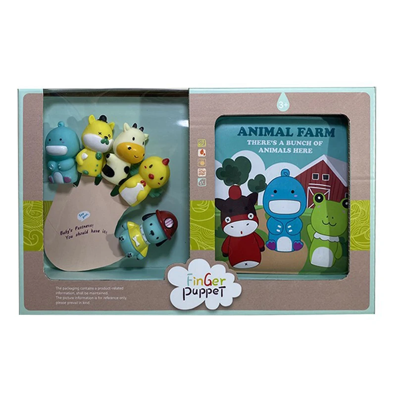 Мультяшные Обучающие куклы на палец из ПВХ игрушки животные оптовая продажа со сюжетной