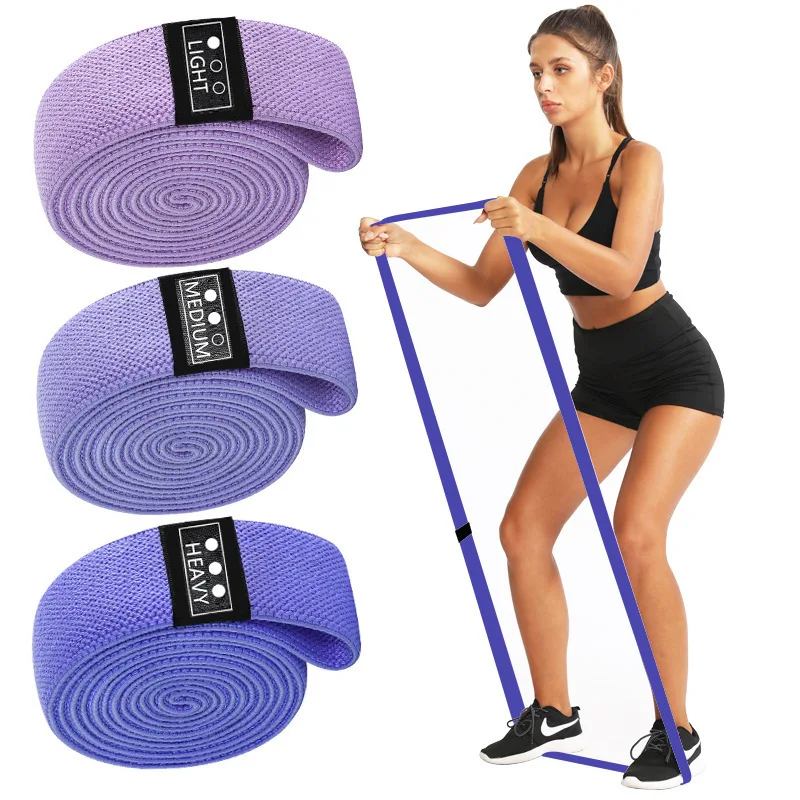 L0081 OEM/ODM 3PCS Non-slip Fitness  Workout Pull up 200mm  Exercise Strong Fit Hip Circle Loop Fabric Resistance Bands Set