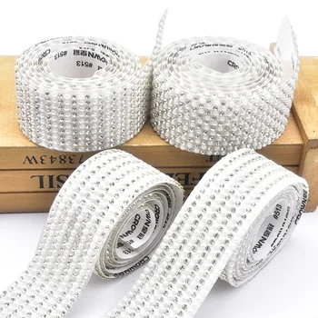Autoadesivo di cristallo strass adesivo nastro Trim adesivi fai da te strass per arti e mestieri fai da te evento auto telefono scarpe Decor  15