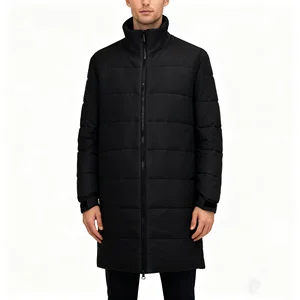 New Business Large Men's Coat Winter Gentleman Solid Color Thickened Men's Warm Cotton Padded Jacket