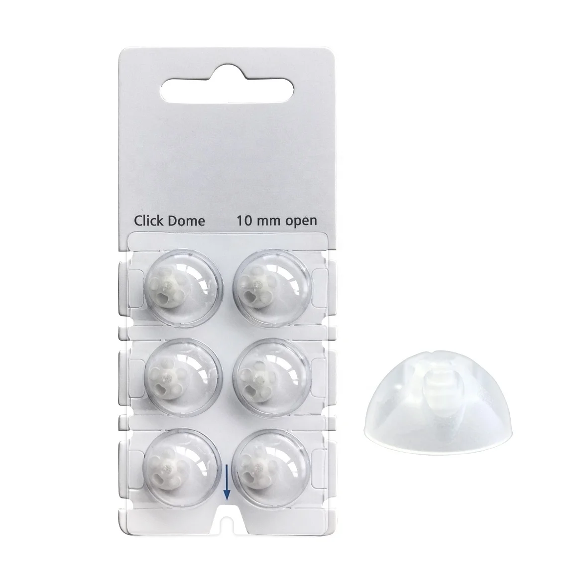 6 Pieces of Pack Signia Connexx Click Silicone Ear Domes Open for Signia Rexton CIC ITC and RIC Model Hearing Aids