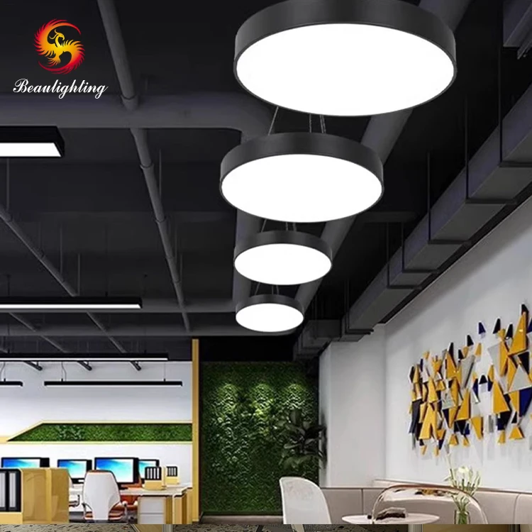 Antrenman Salonu, Otel, Ofis ve Alışveriş Merkezi için Modern LED Düz ve Boş Yuvarlak Salyangoz Lamba - Ticari Mekanlar için Şık Avize