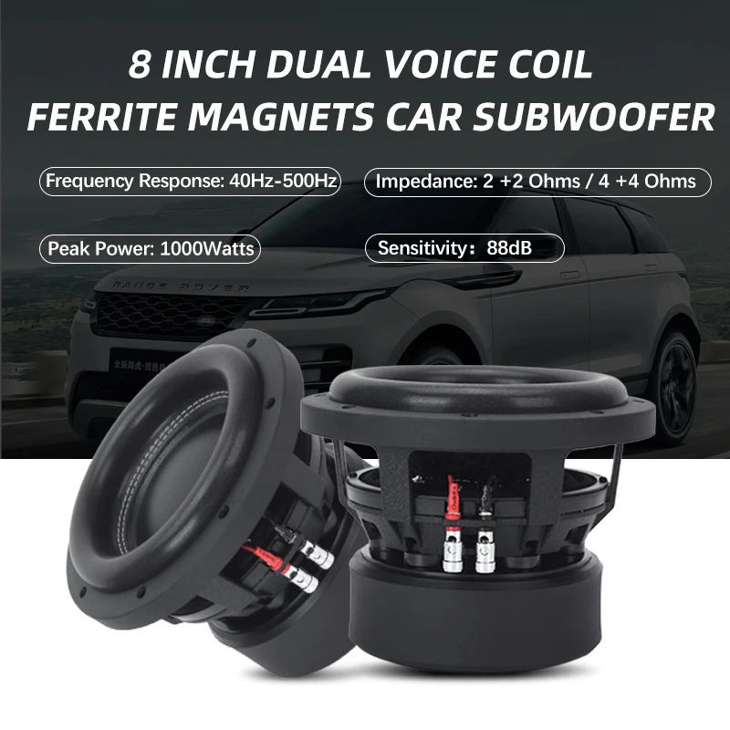 Speaker Woofer dan Subwoofer mobil, pengeras suara Subwoofer Audio mobil  inci, JZ-802