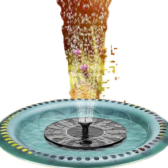 Magic 3.5W 8-in-1 LED Light Solar Fountain Nozzle Pump for Hummingbirds RGB Fish Tank & Garden Decoration Free Shipping
