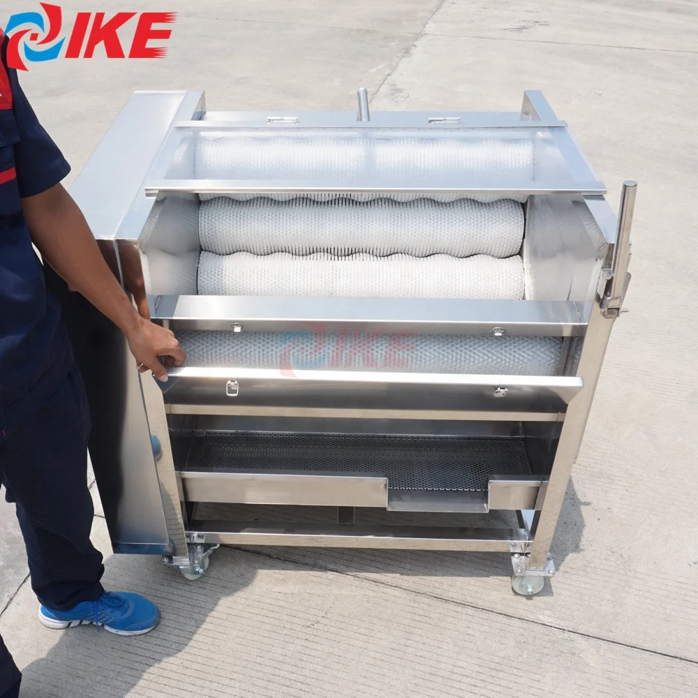 IKE Processing Both Fibrous Roots Ginger Turmeric and Softer Produce Potato Washing Machine