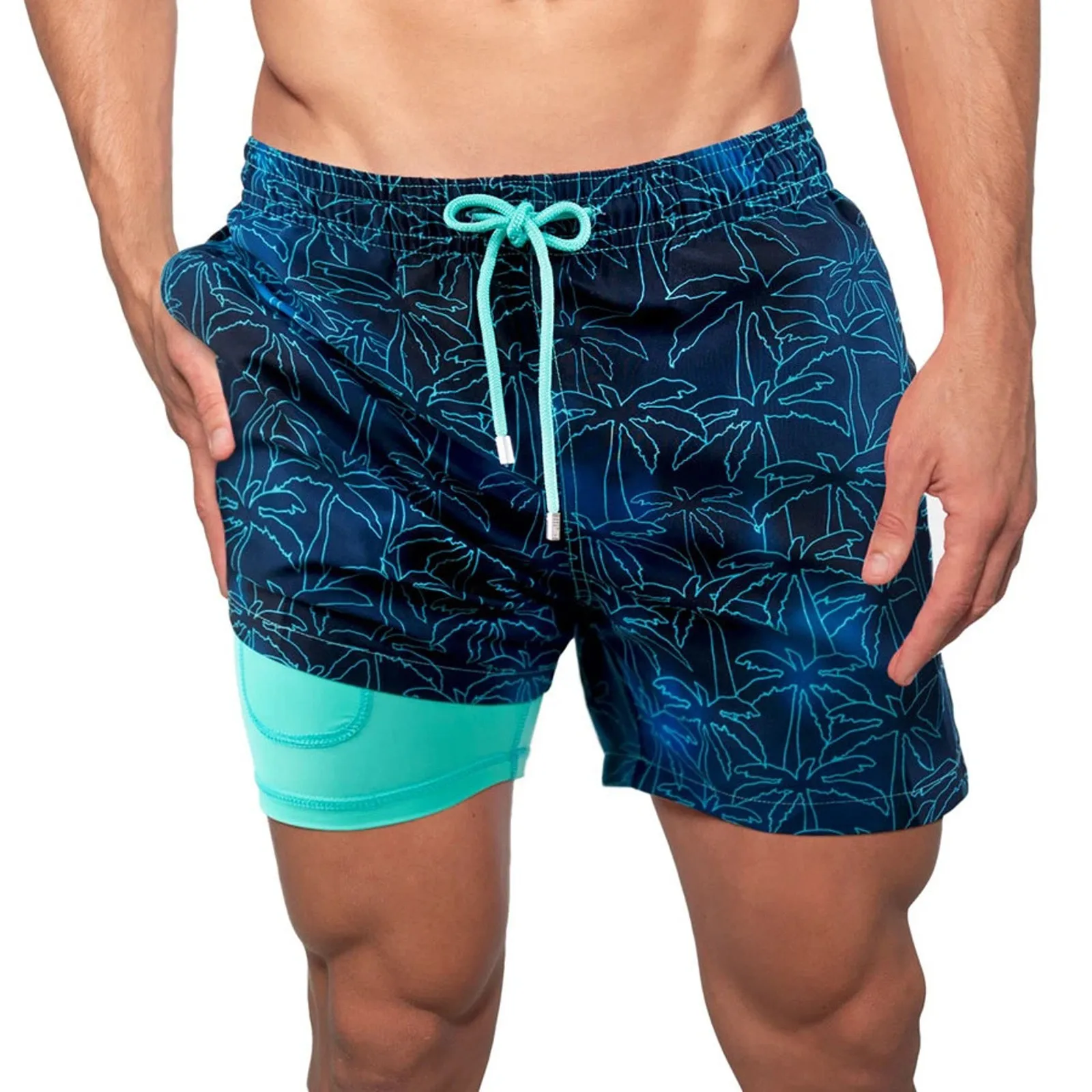 Custom Running Workout Sports Shorts High Quality Summer Swimwear Mesh Beach Large Size Men's Shorts222_voghion.com