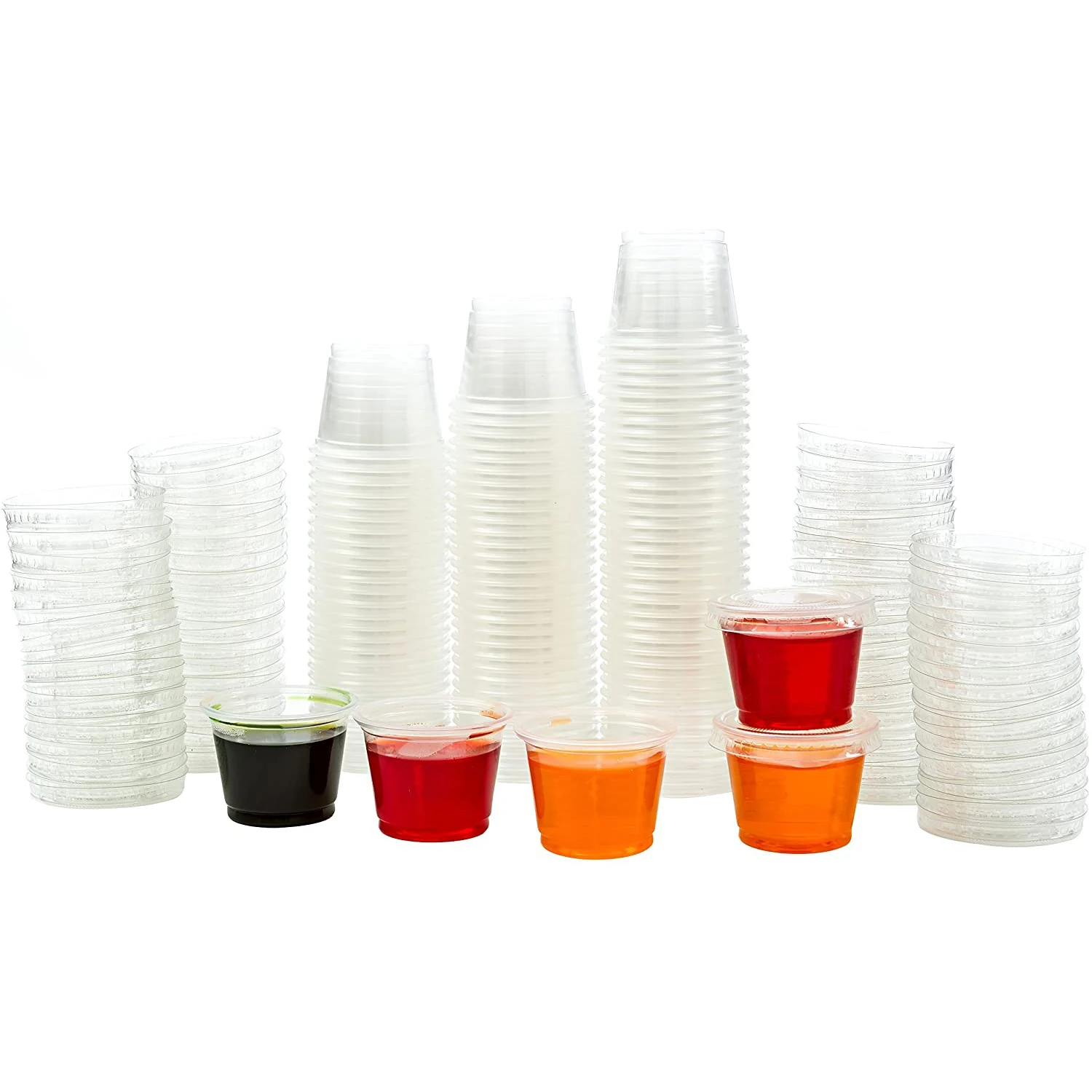 Food Grade Plastic Portion Cups with Cover Lids 1 oz 2 oz 3.25 oz 4 oz  Dipping Sauce Containers PET Portion Cup with Lid| Alibaba.com