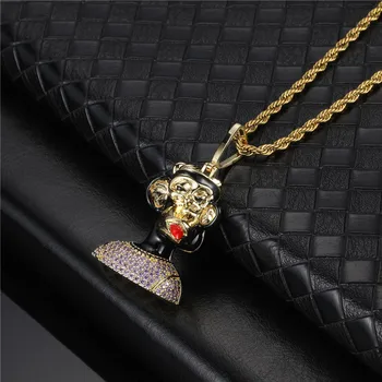 Gold Plated Y2K Metaverse NFT Enamel Crypto Punks Monkey Pendant