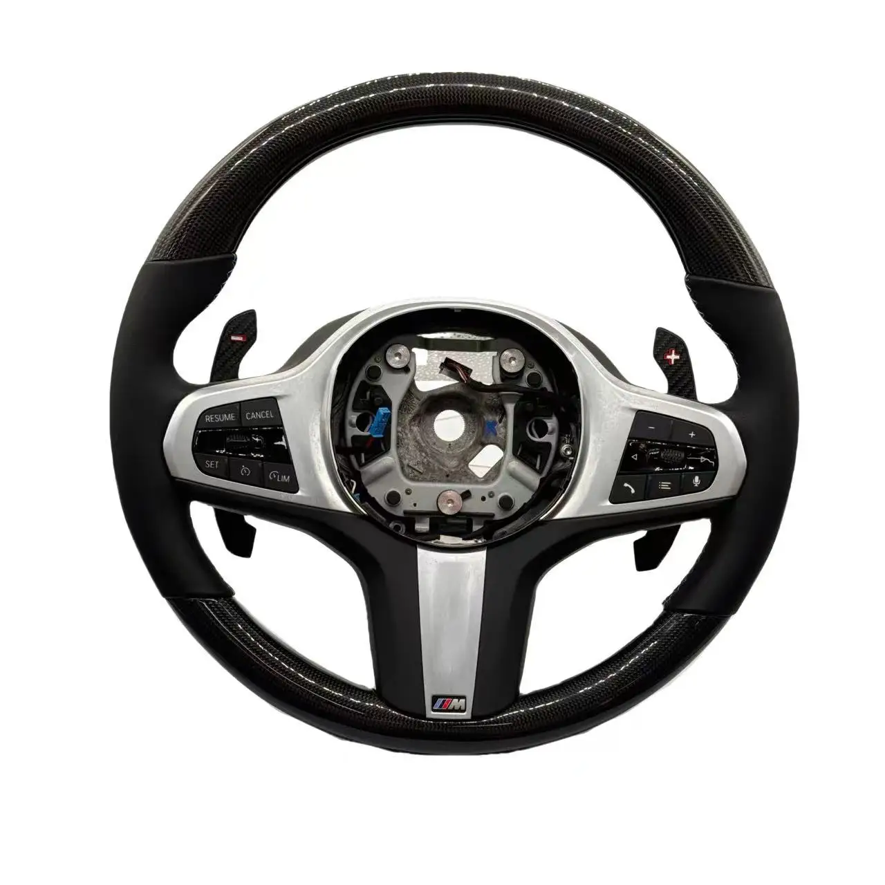 With M Performance Paddle Shifters Custom Carbon Fiber Car Steering Wheel for BMW 5 7 Series G30 G31 G38 G11 G12 X7 G07