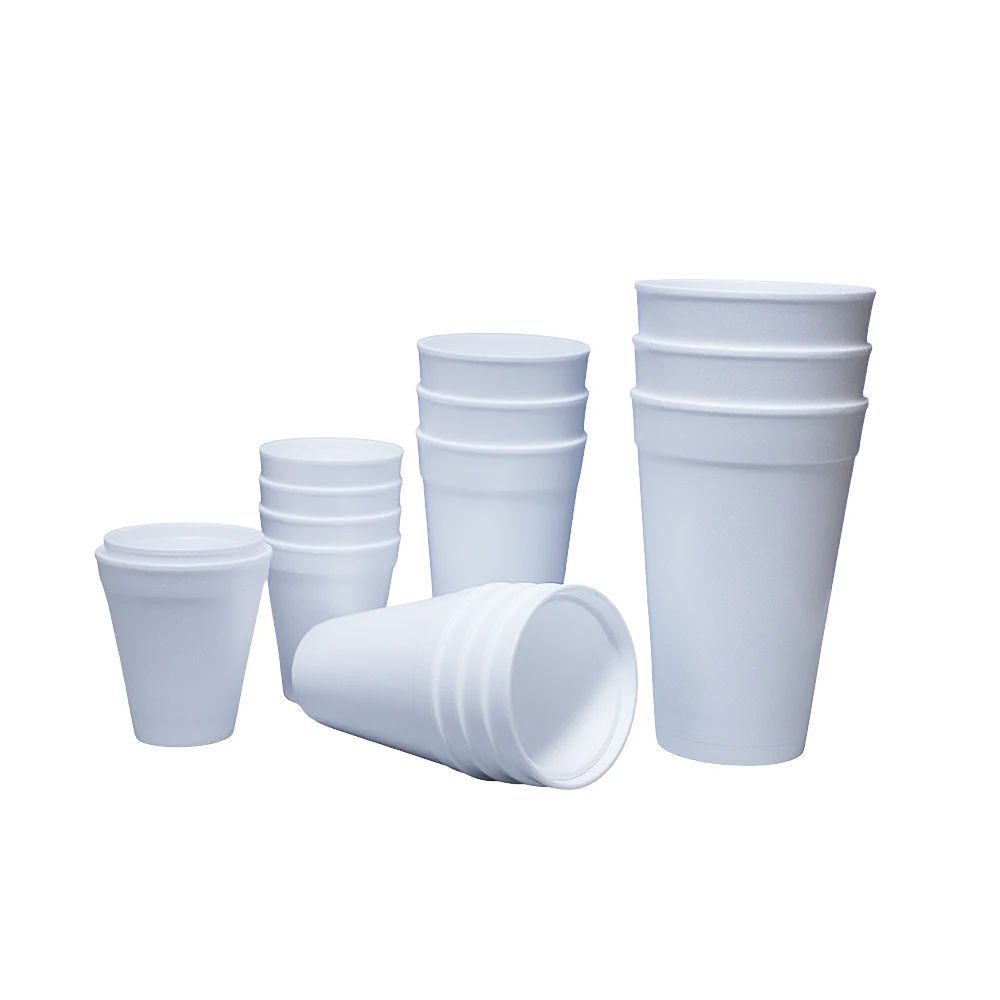 6oz 8oz 16oz 32oz White Styrofoam EPS Cup OEM Box Bulk Packing Printing  Cups Cold Drink Coffee Foam Cups