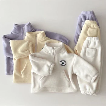 Baby Outfit Set Casual Autumn Winter Kids Pullover Pants Two-piece Children Clothes Baby Hoodies & Sweatshirts