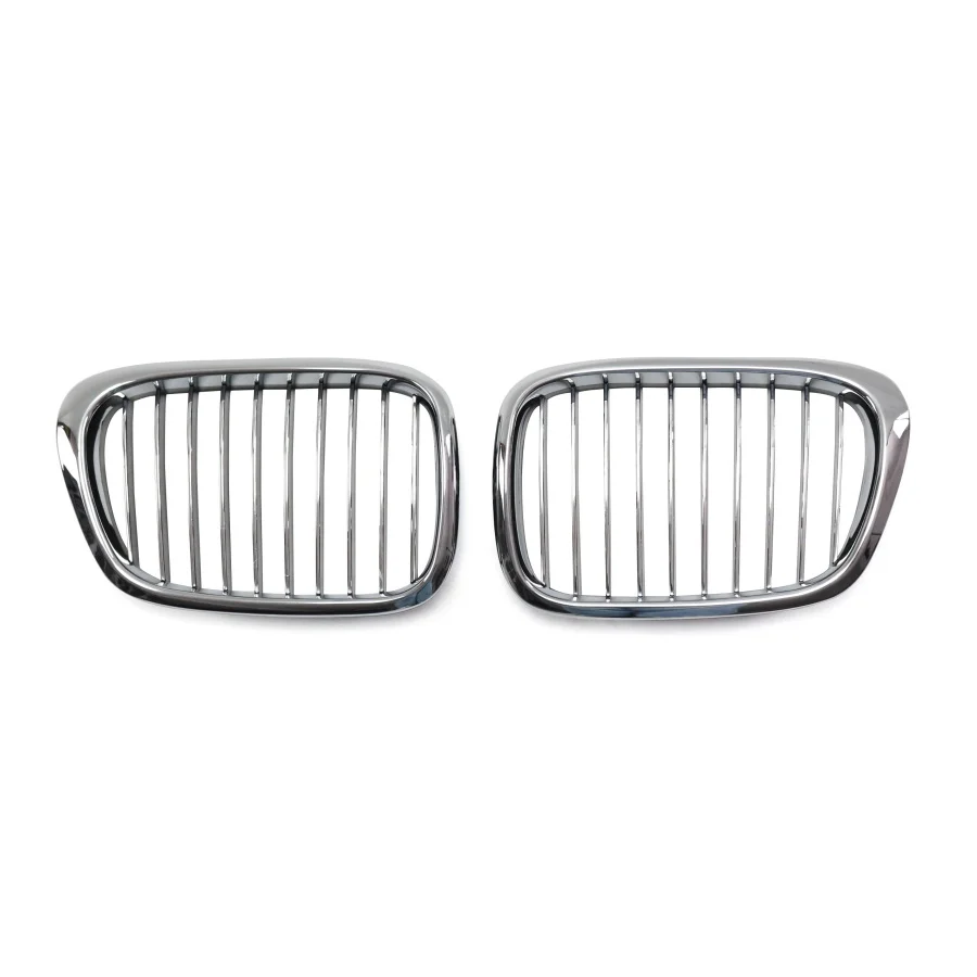 product tiypeor  car front grille grill for bmw 5 series e39 2002 2004  matt black  kidney accessory made of durable abs material-4
