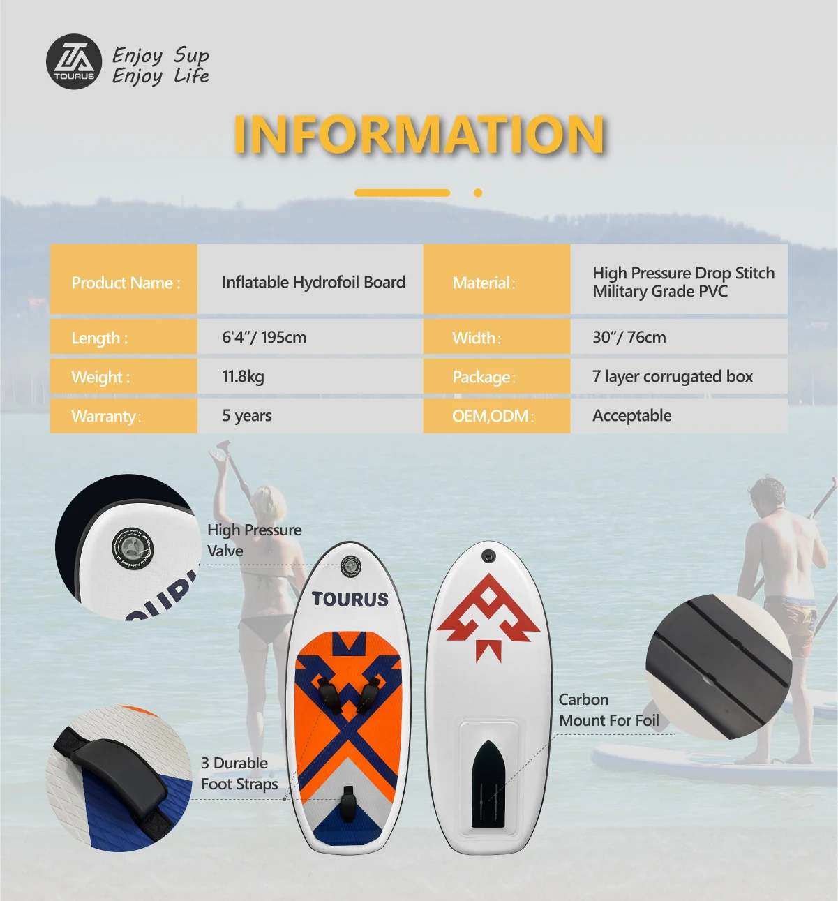 TOURUS Hydrofoil Storage Rack - Secure Your E-Foil Board