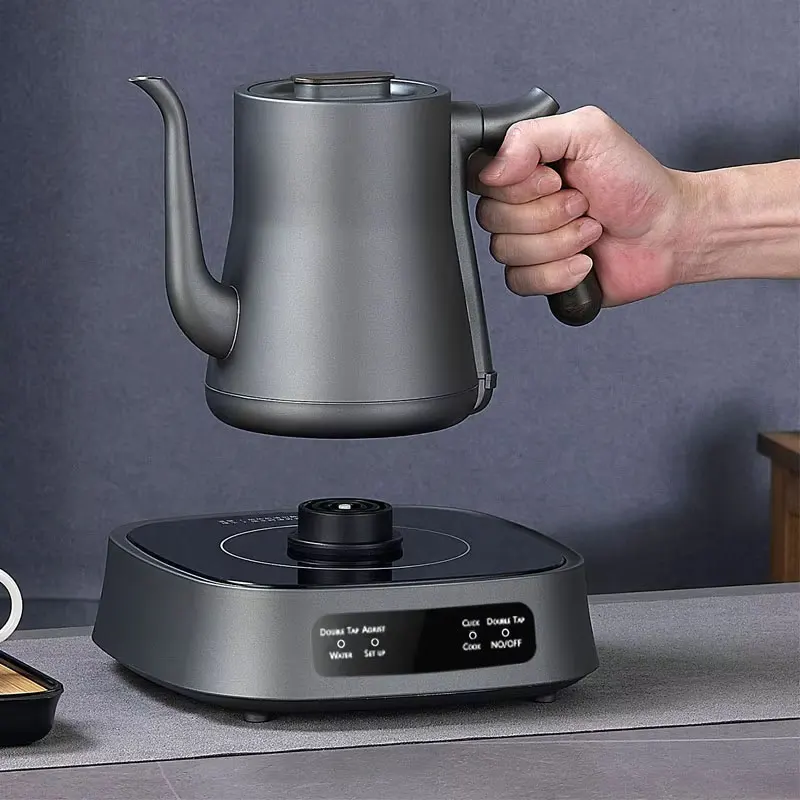 HK-15F0 Electric Kettle 304 Steel Coffee Boiler, Digital Control Temp,  Self Filling, Cordless for Kitchen Appliances