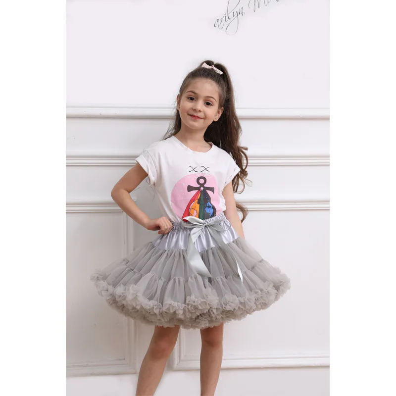 kilofly 4 pcs Girls Ballet Tutu Princess Party Puffy Ball Tulle Skirts Dress 