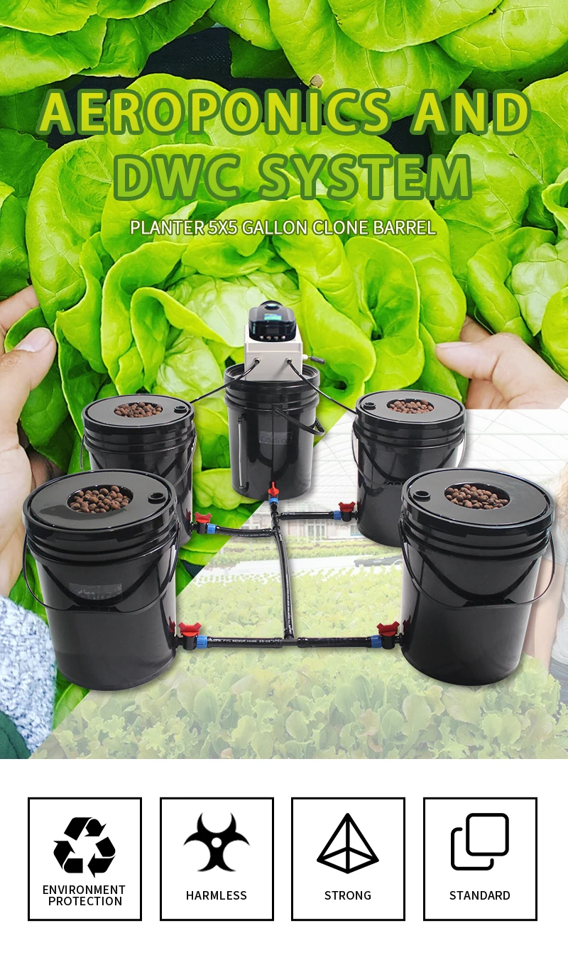 5 Round Bucket Aeroponic System For Home Hydroponics. Aeroponics ...