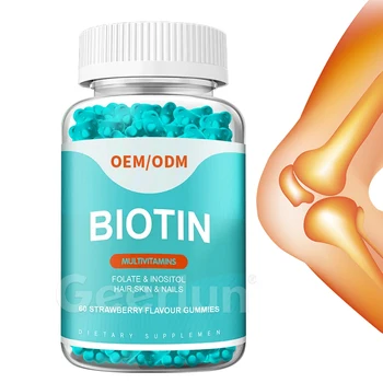 OEM Wholesale Natural Vitamin Hair Growth Nutritional Supplement Joint Health Support Biotin Gummies for Hair Skin Nails Health