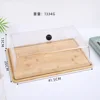 Square bamboo and wood tray with lid, 41.5*26*13CM