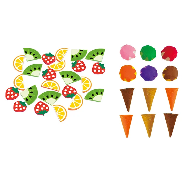 New Design Colorful Customized  Ice Cream  Children DIY  Kitchen Food Toys