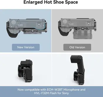 Small Rig ZV-E10 Cage with Silicone Handle and Built-in Threaded Holes Cold Shoe and Quick Release Plate ZV-E10 Cage -3538B detail image