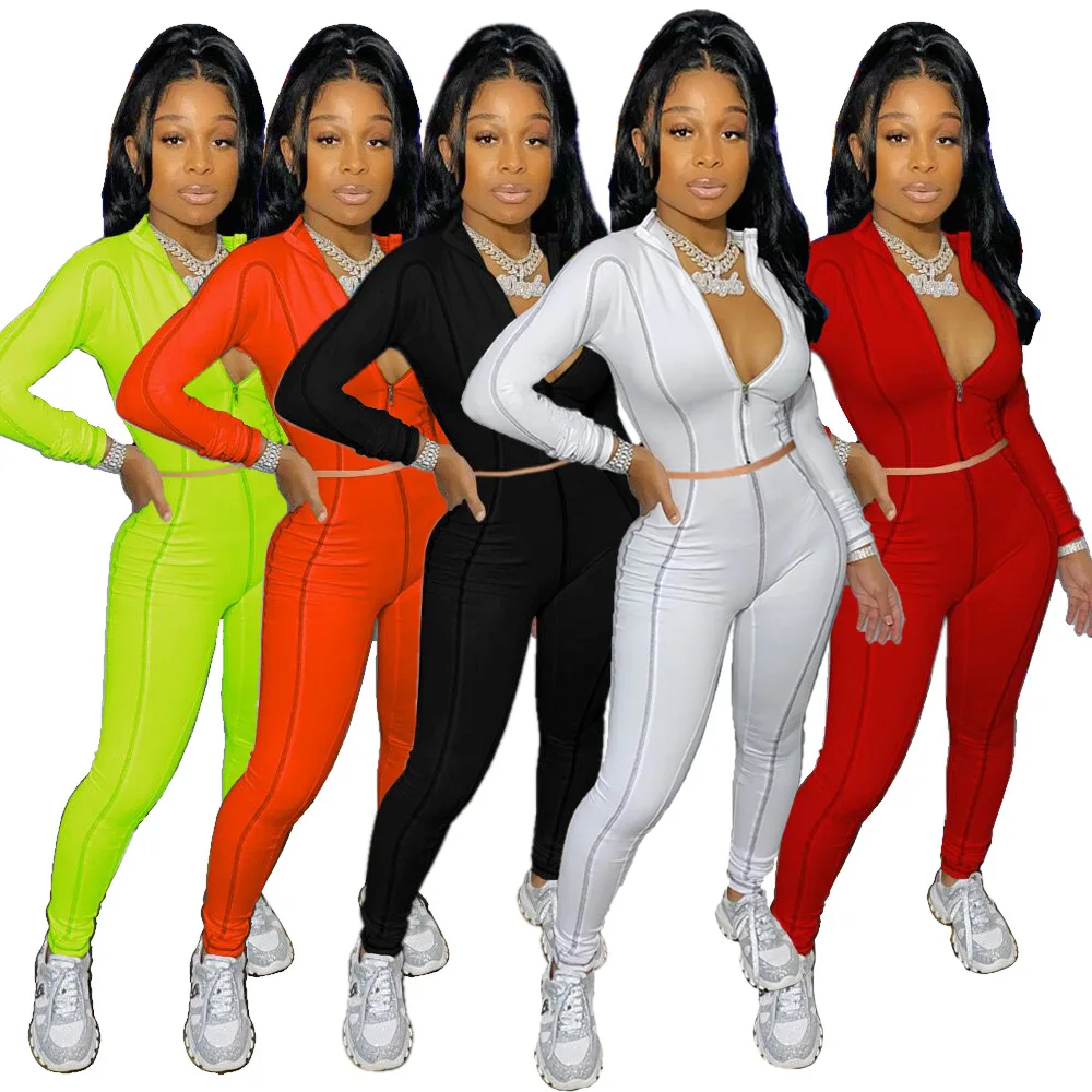 Fashion Women 2 Piece Clothing Casual Patchwork Long Sleeve Zipper Cropped  Sport Jacket Tracksuits Set - Buy Women 2 Piece Set Clothing,High Quality  Cheap Price Plus Size 2xl Fashion Casual Spring Sports